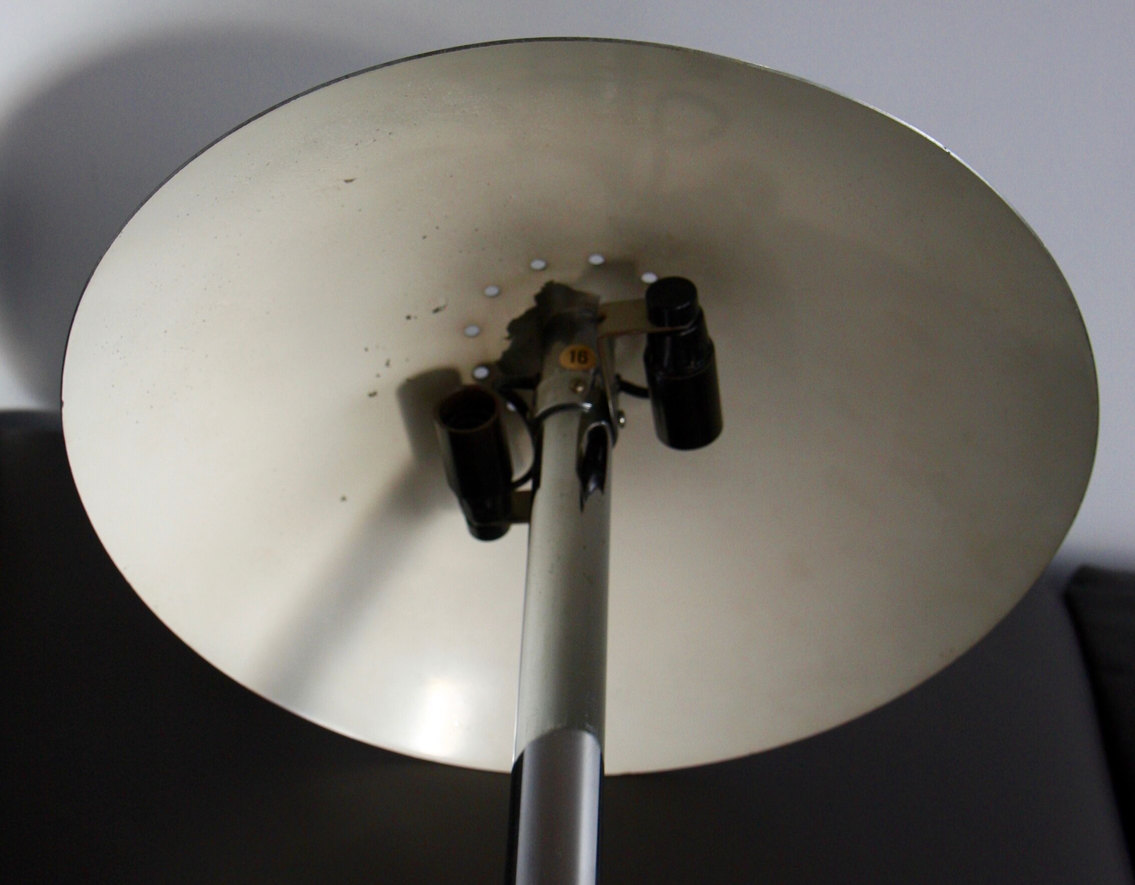 Aluminor chrome mushroom lamp art Deco style