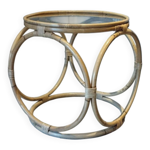 Table basse en rotin, - bambou