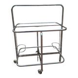 Vintage iron and smoked glass serving trolley