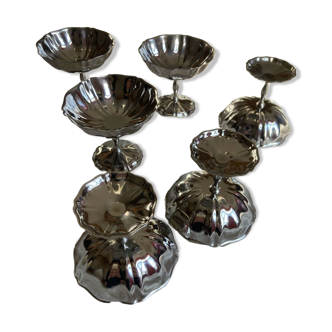 6 stainless steel cups