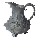 Vase-Pichet Art Nouveau En Étain