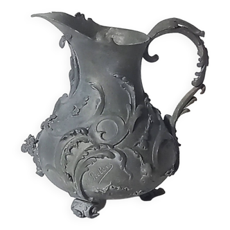 Art Nouveau Pewter Vase-Pitcher