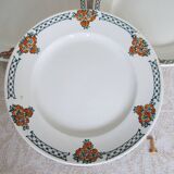 5 assiettes plates terre de fer Moulin des Loups Aubépine