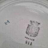 Opaque porcelain deep plate from Gien