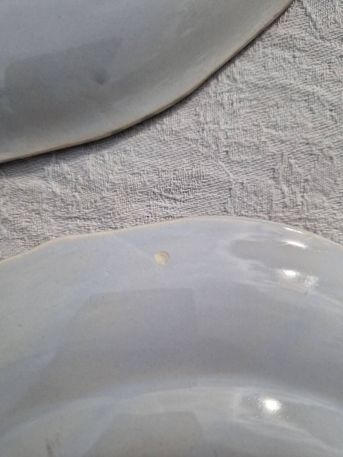 Lot de 9 assiettes plates saint Amand decor poissons