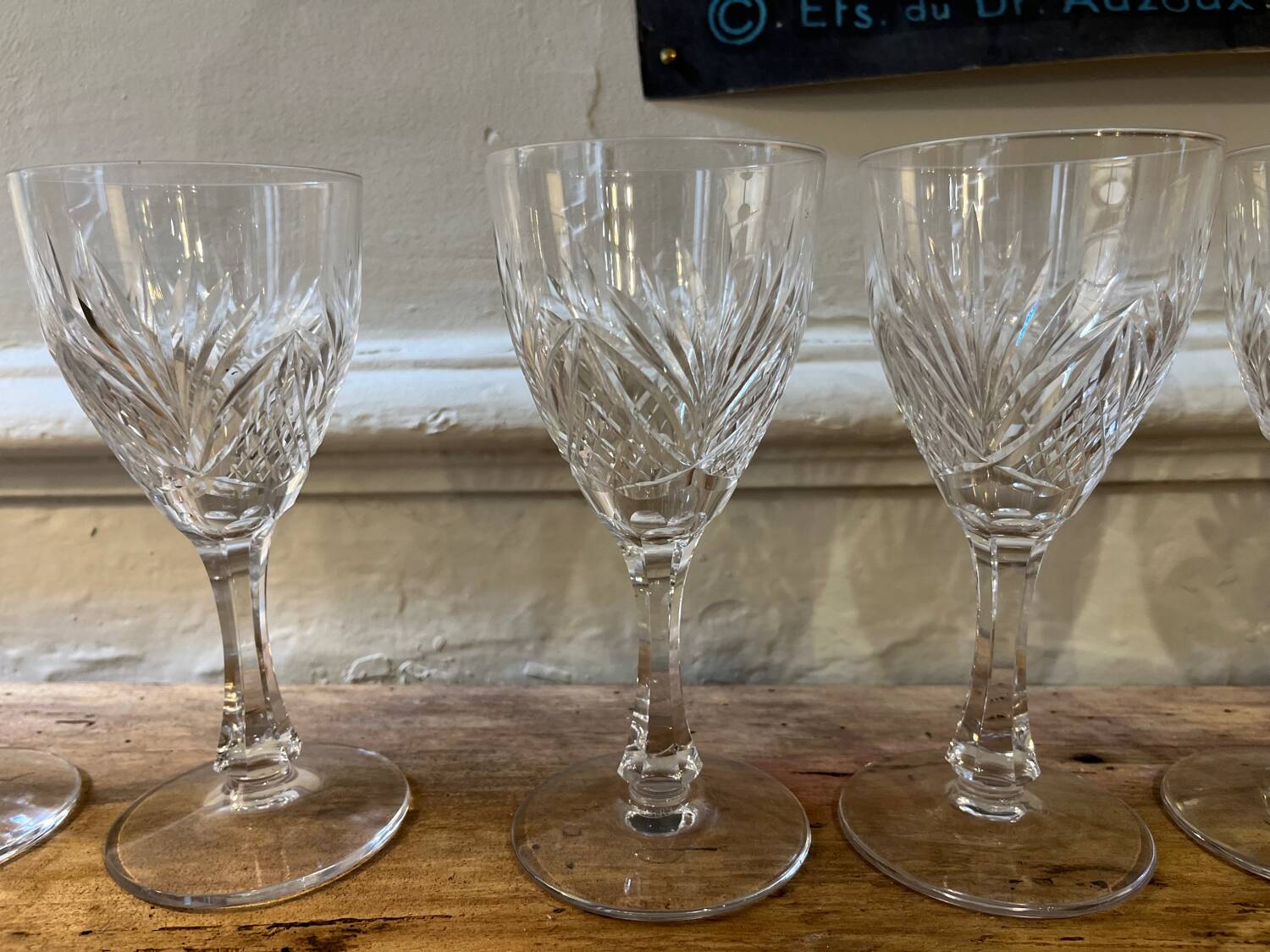 Beau lot de verres en cristal de Saint Louis