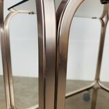 Kaymet dessert trolley in smoked glass and anodised aluminium, 1980s.