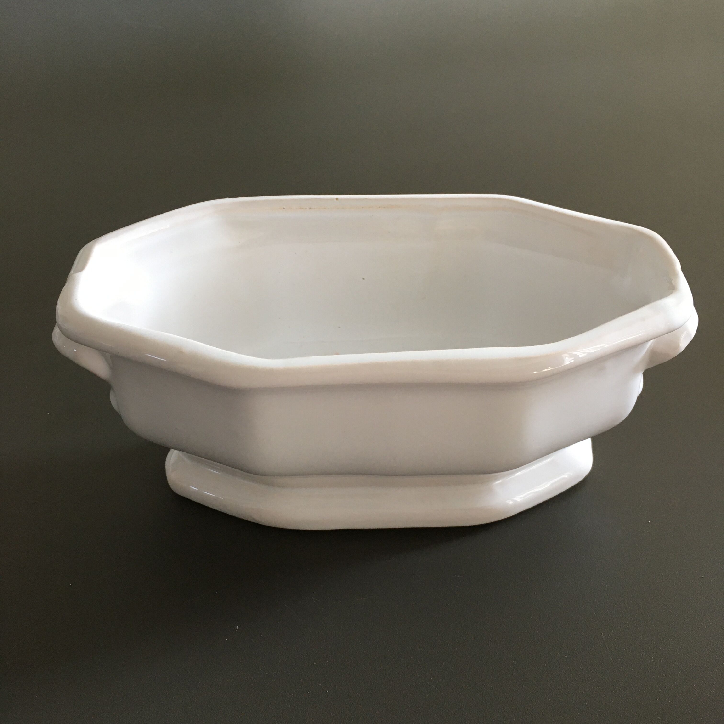 White earthenware planter