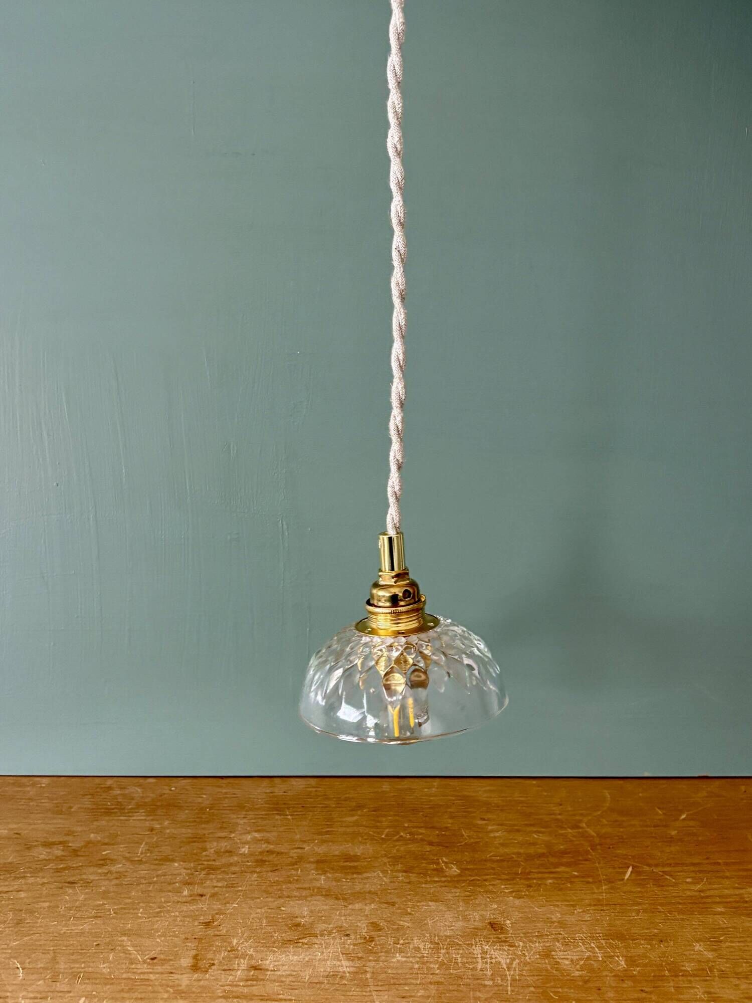 Vintage glass pendant light - tableware collection (UD1)