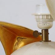 Lampe de bureau vintage florale par Francois Chatain