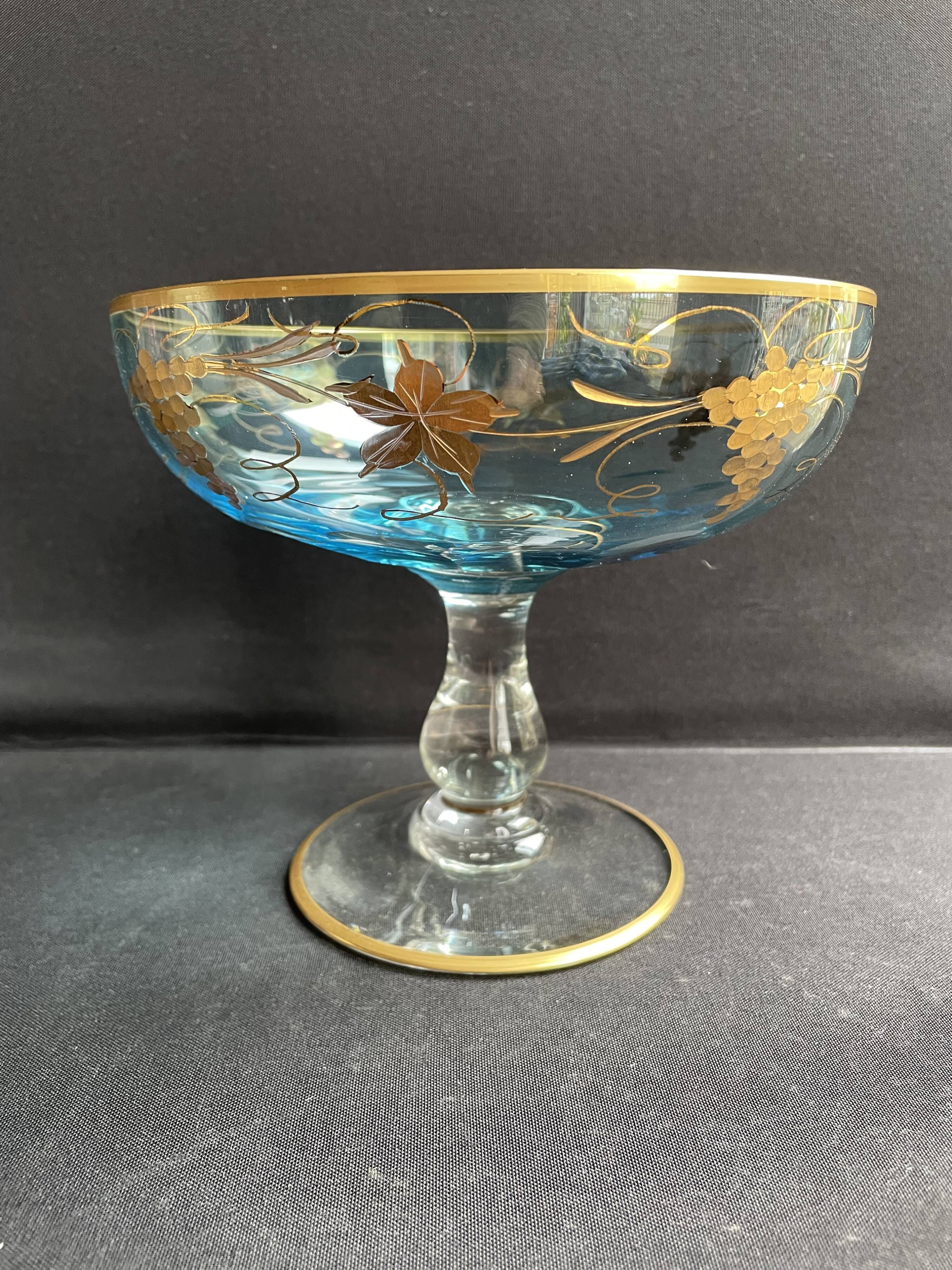 Large crystal bowl signed De Wan - Verrerie de Torino