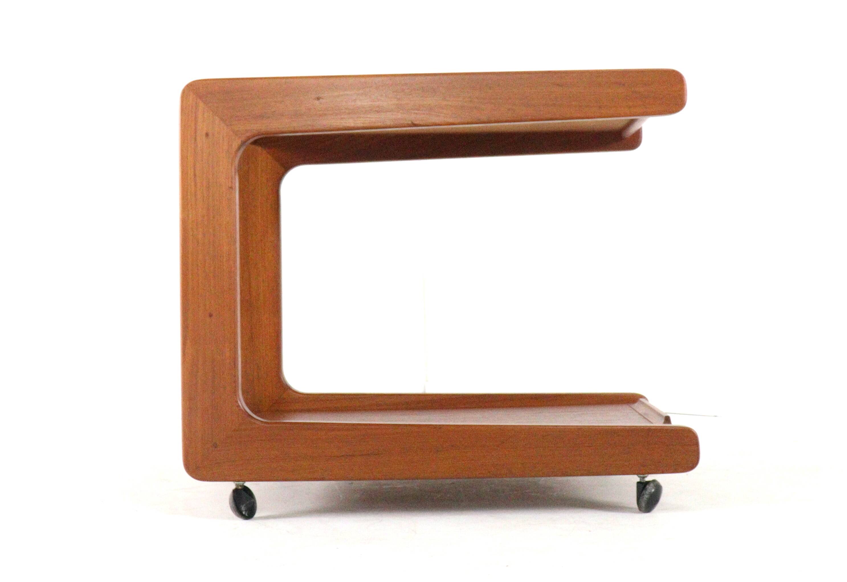Danish design teak trolley - mid century modern design