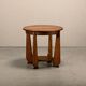 Table d'appoint Art Déco et Arts & Crafts néerlandaise en chêne massif, années 1930.