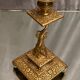 Lamp foot XIXth Louis XIV with stylized dauphin mounted in lamp without transformation