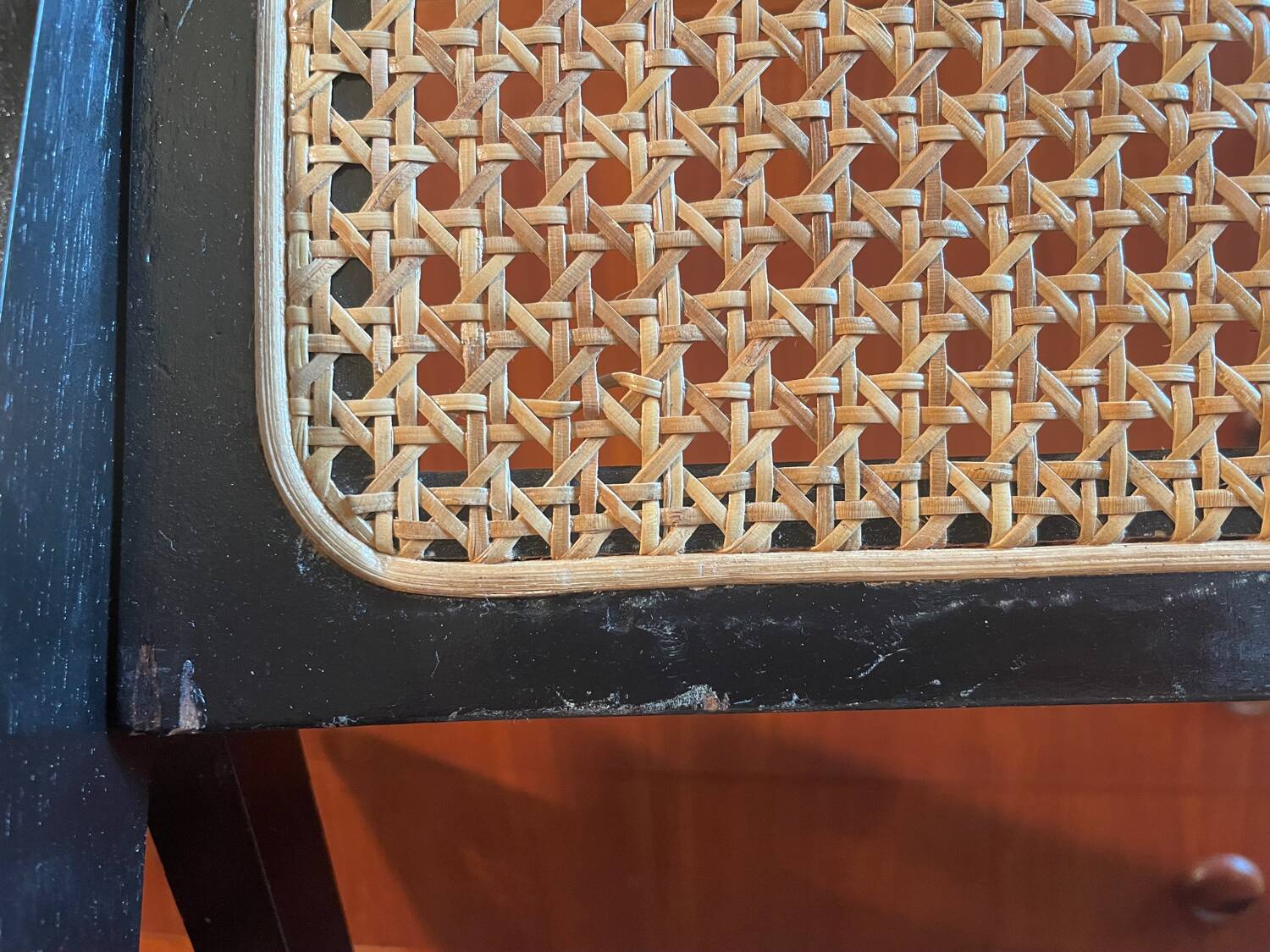 Folding cane chairs