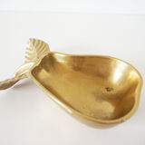 Brass pear trinket bowl