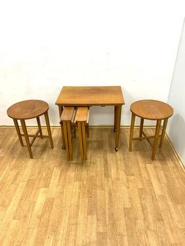 Vintage nesting tables by Paul Hundevad, Czech design, 1960s