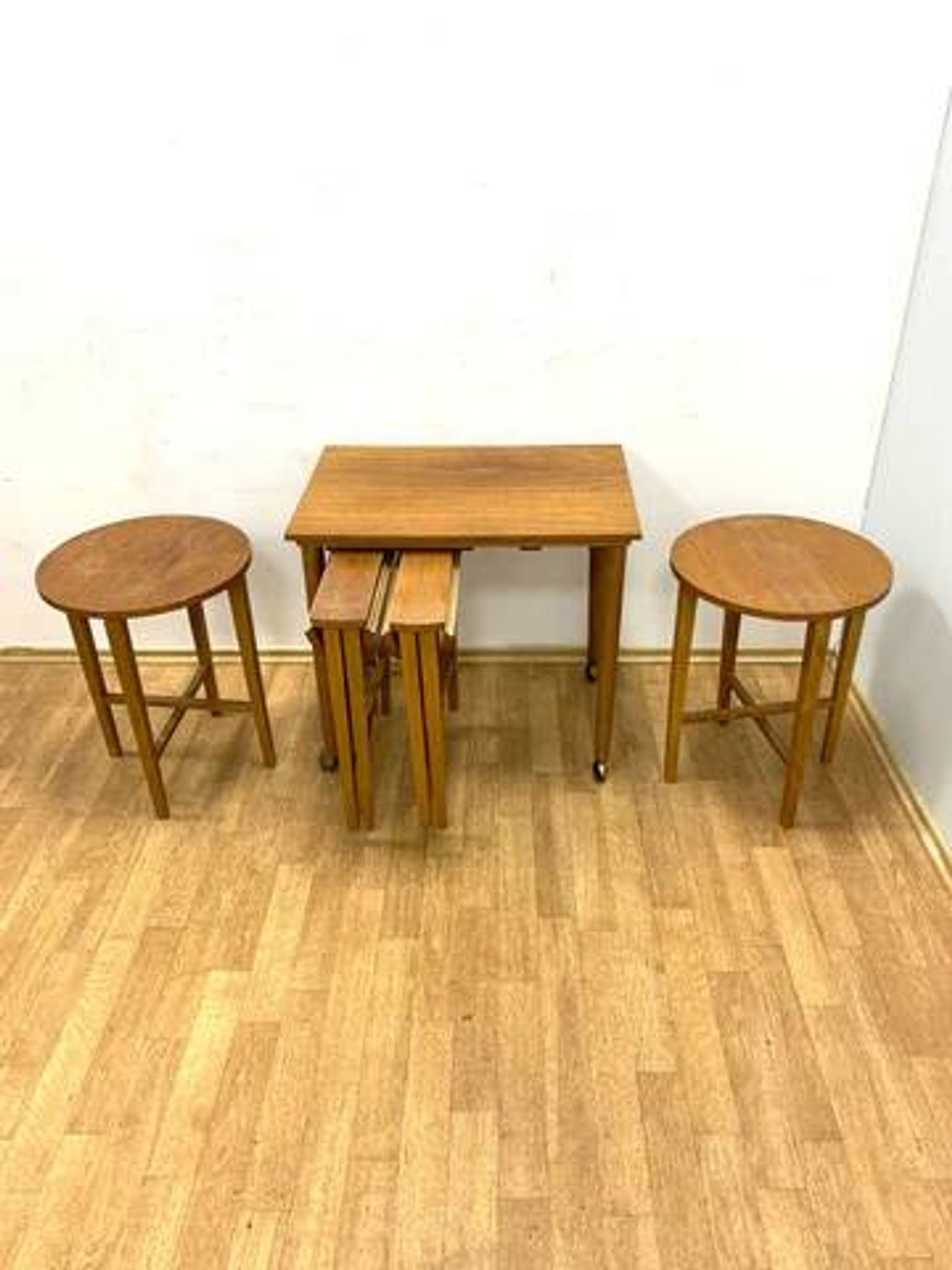 Vintage nesting tables by Paul Hundevad, Czech design, 1960s