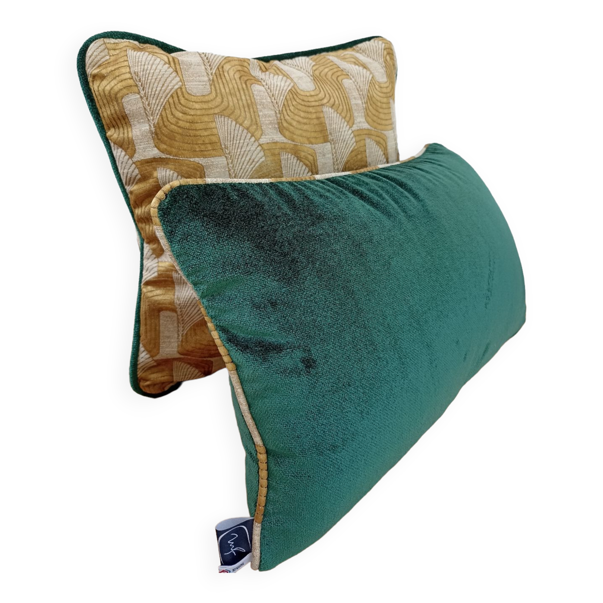 Set of 2 cushions "velvet" 40x40cm / 50x30cm