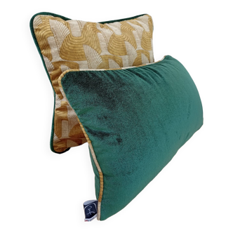 Set of 2 cushions "velvet" 40x40cm / 50x30cm