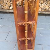 Vintage rattan shelf 4 levels – rattan bookcase