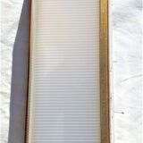 Perspex angle sconces and white lacquered metal with double lamp 1 pair