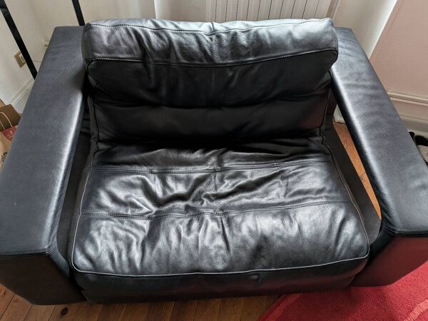 Fauteuil en cuir Steiner