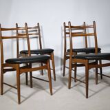 Teak Dining Chairs, Design by Georg Leowald for Wilkhahn, Set of 4, 1960s