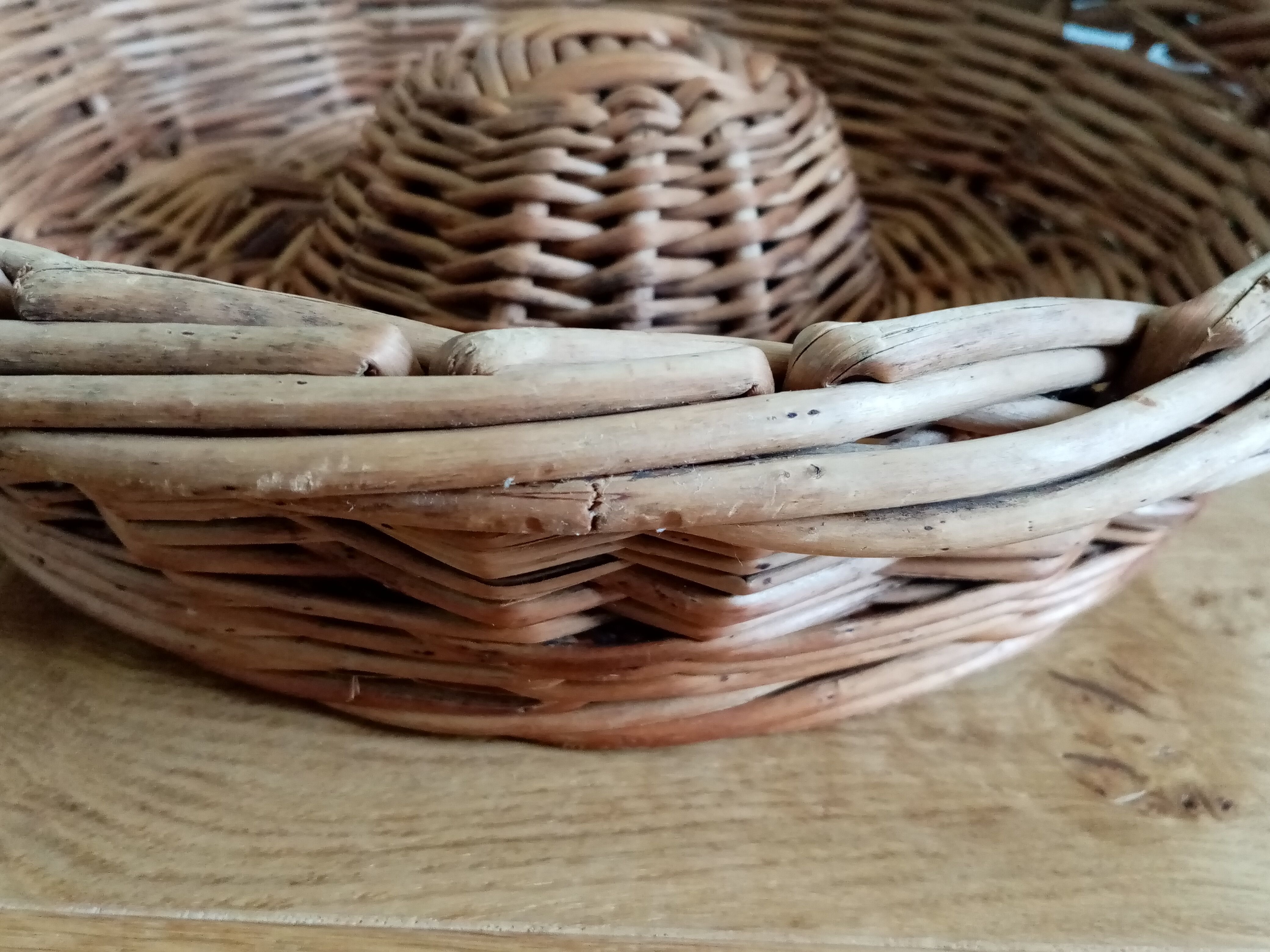 Panier rond plat décoration murale