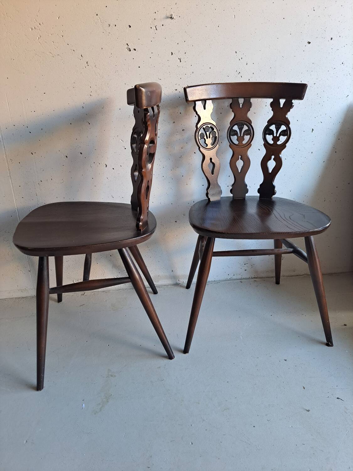 Pair of vintage 60's Ercol chairs
