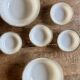 Set of vintage Fire King ramekins and bowls.