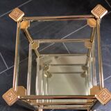 Solid Brass and Glass Side Table
