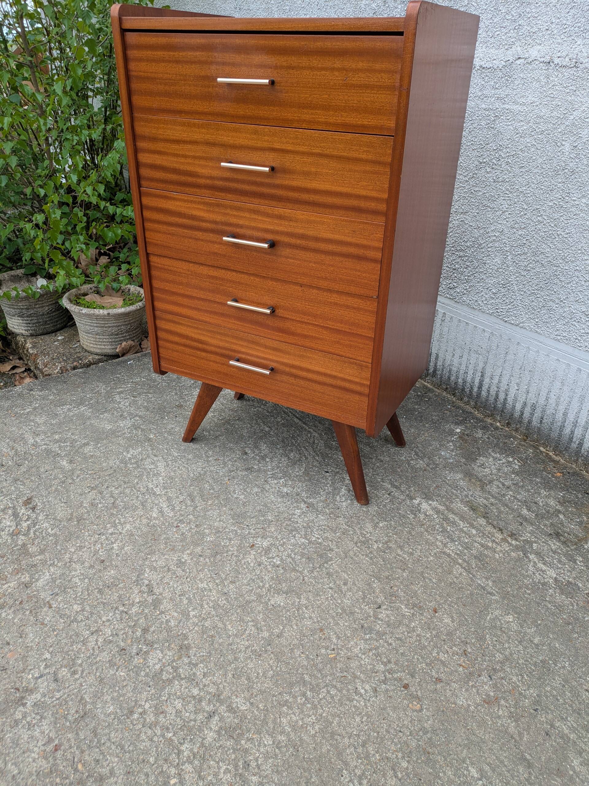 Vintage chest of drawers, high chest of drawers