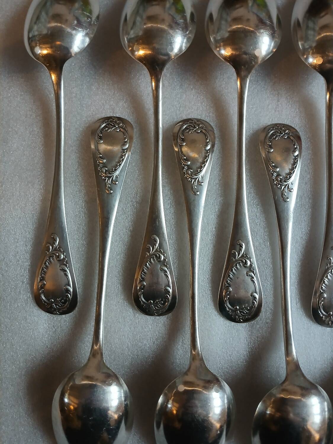 24 antique silver-plated cutlery sets
