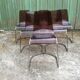 Chairs in plexiglas with chrome metal base