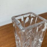 Vintage German Lead Crystal Block Vase, 1970s