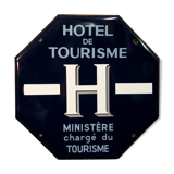 Hotel enamelled plate