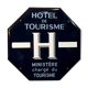 Hotel enamelled plate