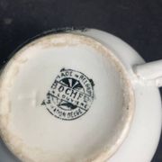 Coffee service, in earthenware with country motif, Boch La Louvière Belgium