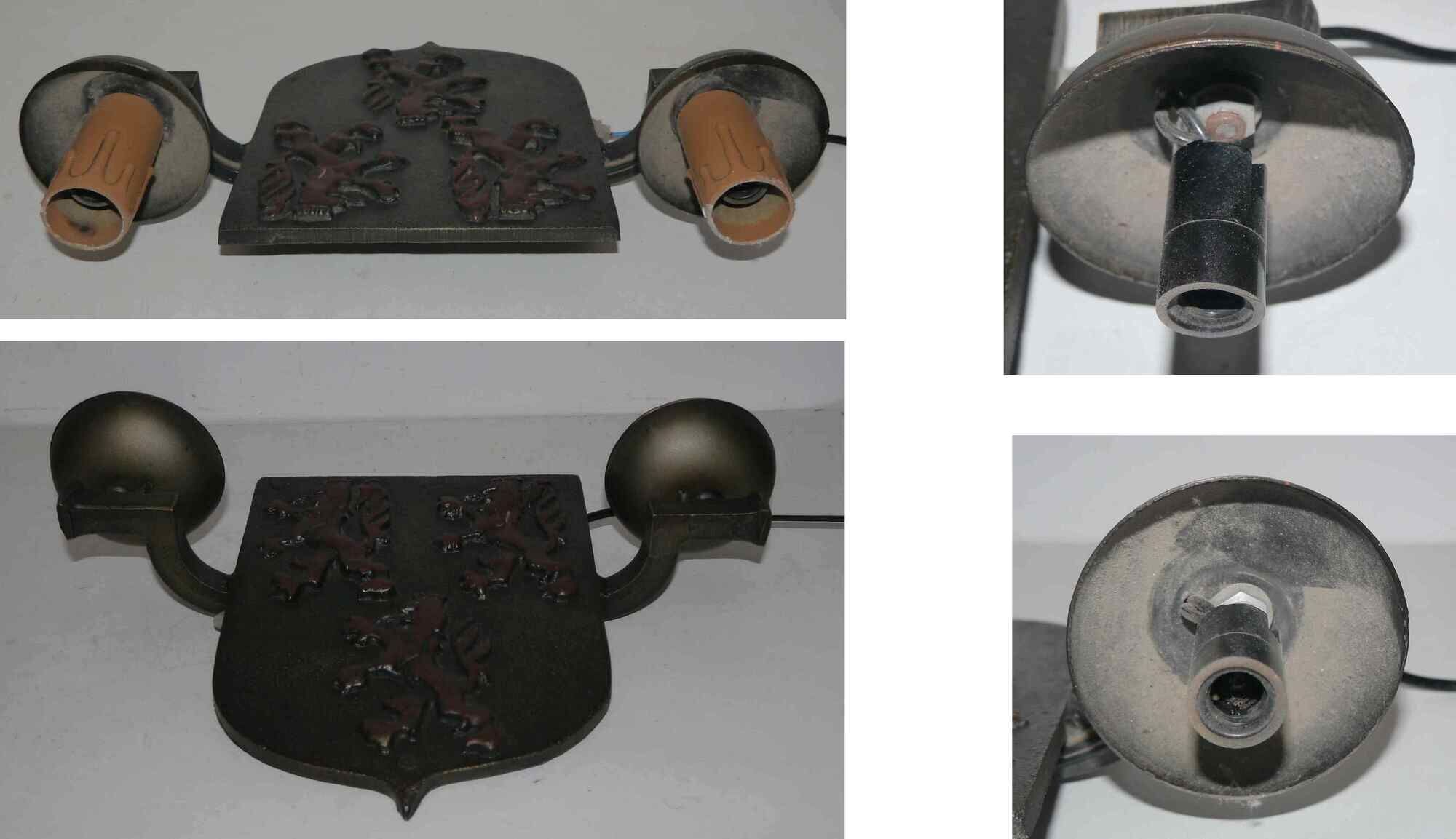 Pair of heraldic coat of lamp for the 60's century