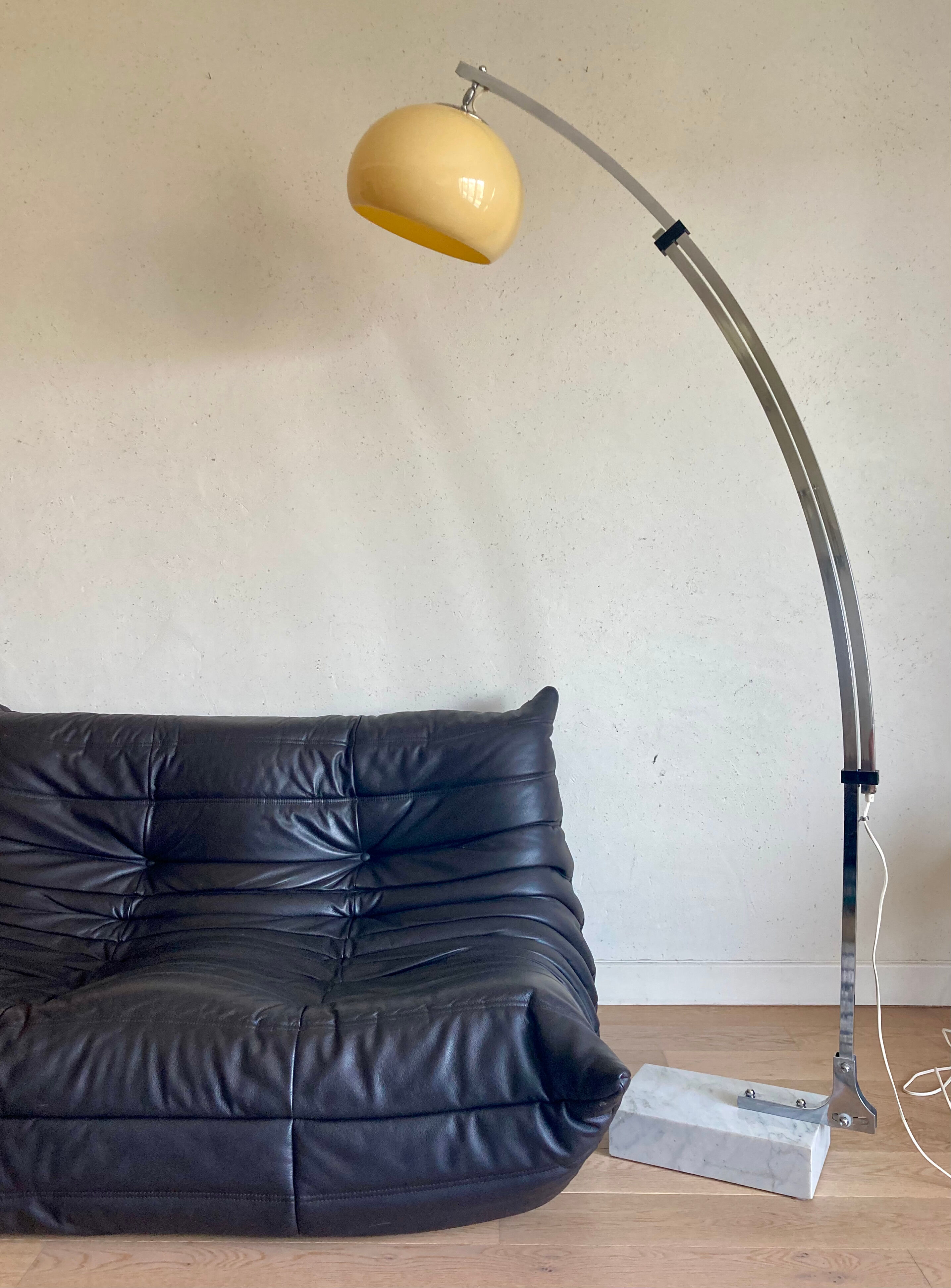 Floor lamp telescopic arch Goffredo Reggiani vintage 1970s