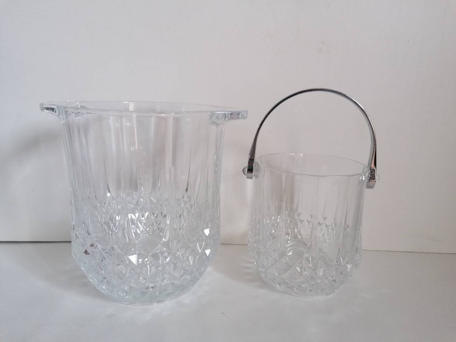 Lot 2 seaux cristal champagne glaçons