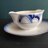 French vintage sauce boat, Digoin Sarreguemines