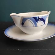 French vintage sauce boat, Digoin Sarreguemines