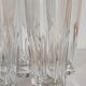 Six Art-Deco long drink glasses in crystal with cut sides