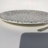 10 Assiettes dessert mouchetées gris noir