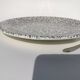 10 Grey-Black Speckled Dessert Plates