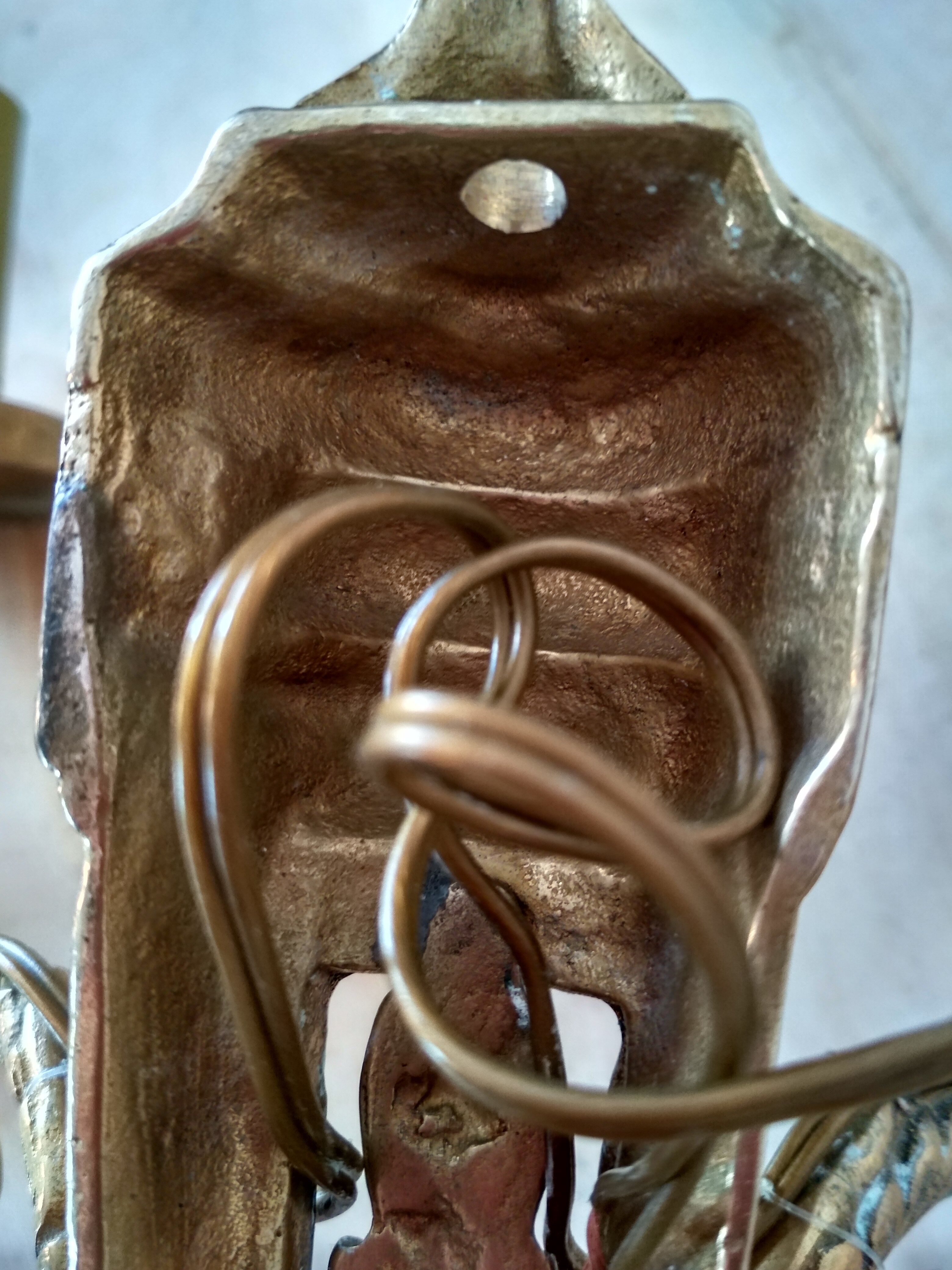 Old Wall Sconce bronze two torches style Napoleon III