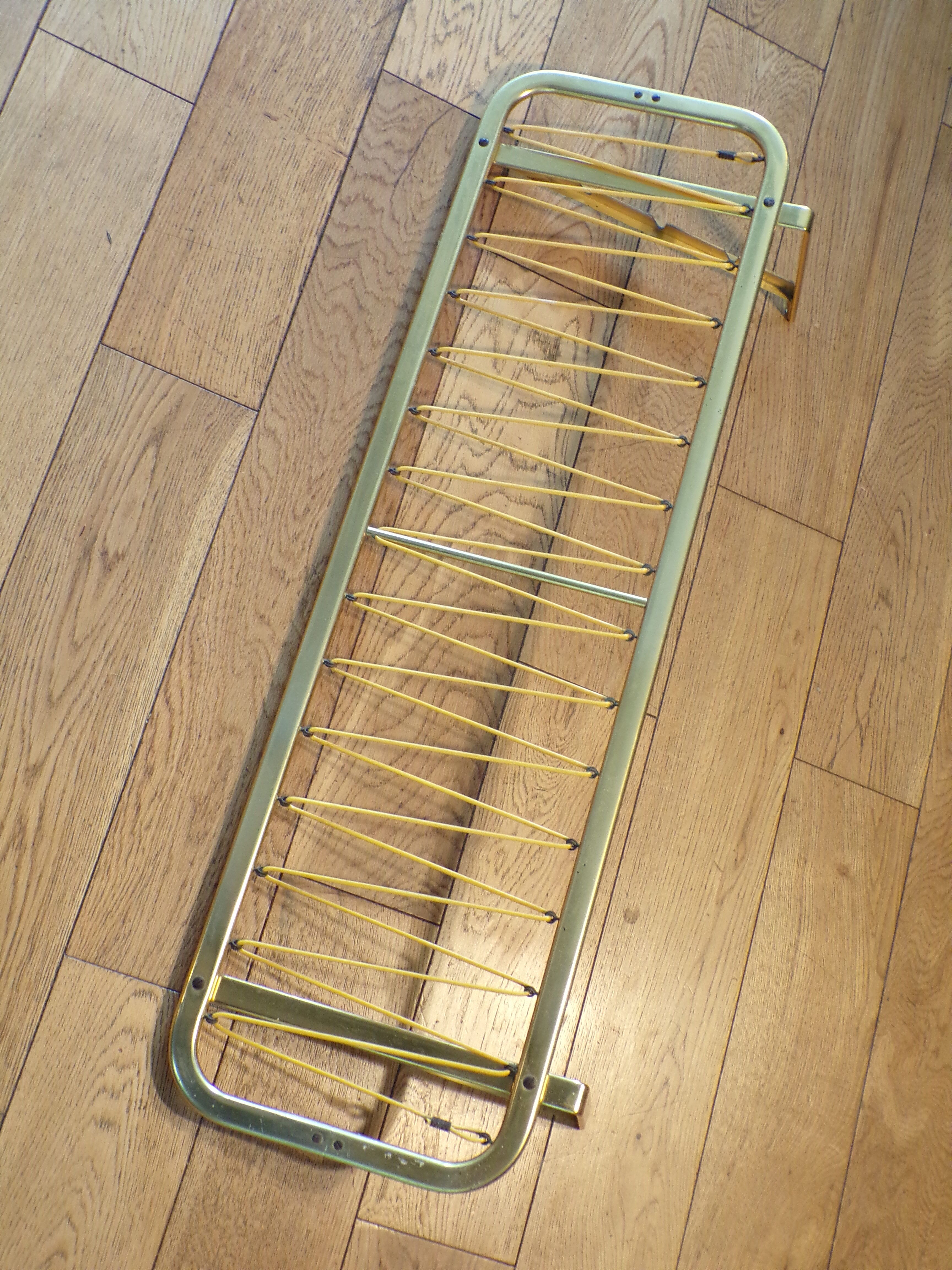 Vintage train luggage holder