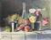 Table HST "Still Life with Peaches and Roses" Paul Edouard Deligny (1864-